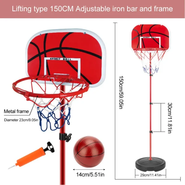 Mini Basketball Hoop Kit Indoor No Punch Wall Mounted Basketball Backboard Home Sports Basket Ball Hoops for Kids Funny Game Toy