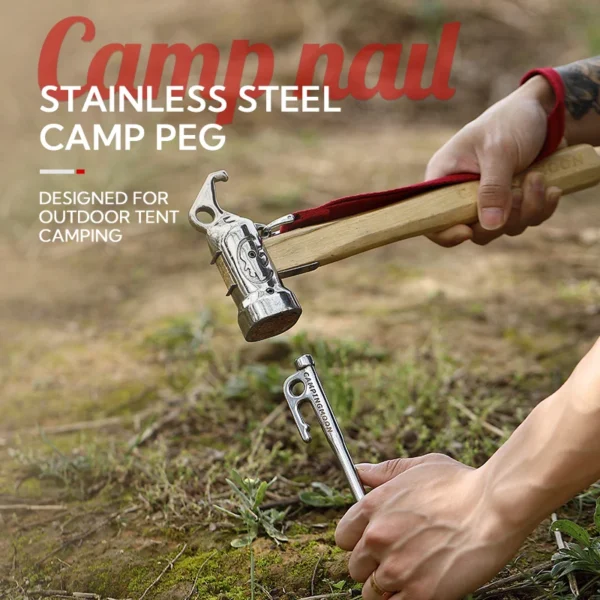 CAMPINGMOON R40-4 R Series Four Box High Strength 420 Stainless Steel Ground Nails Ceiling Tent Fixed Camp Tent Nails