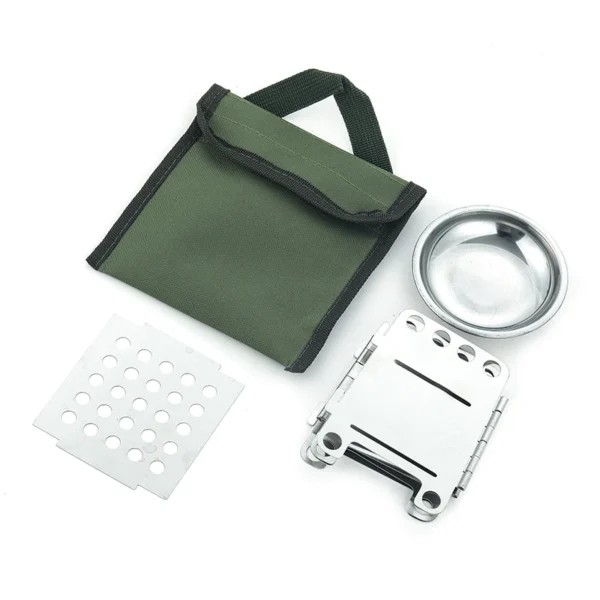 S7a162d468de44cc2a13e8b4c03052041v.webp Stainless Steel Stove Portable Ultralight Mini Grill Compact Outdoor Camping Folding Cookware Picnic Survival Firewood Burner