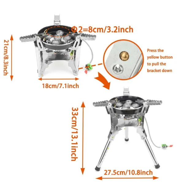 Outdoor  Gas stove Bulin   BRS69A Camping Picnic Gas Stove 6800W Team Party Family Camp Gas Burner  For  Hiking  Fishing