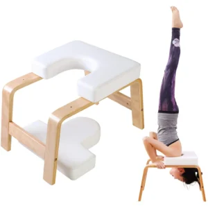 Yoga Headstand Bench, Solid Birch Wood Yoga Inversion Chair, Relieve Fatigue and Shape The Body