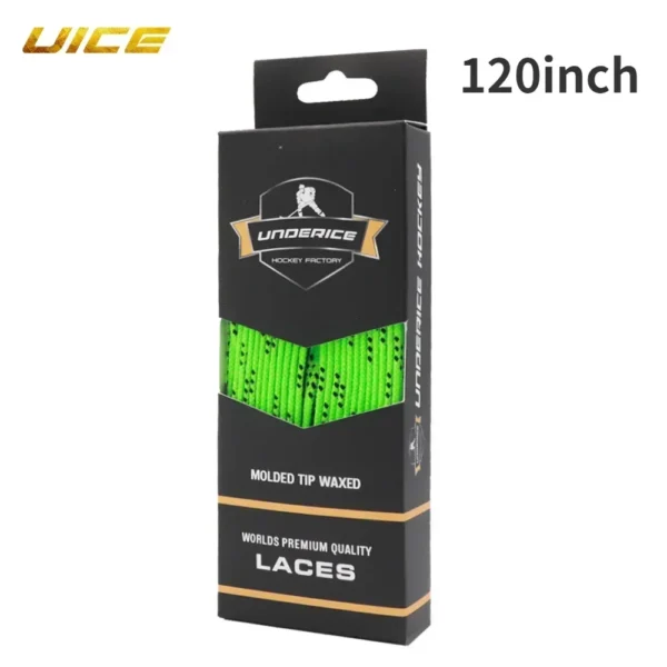 S83b78892abcb45b09f3ae51d7ec0b0ceq.webp Ice Hockey Skate Laces 84-120inch Box-Packed Hockey Skate Shoe Lacer Dual Layer Braid Reinforced Waxed Tip Hockey Accessories
