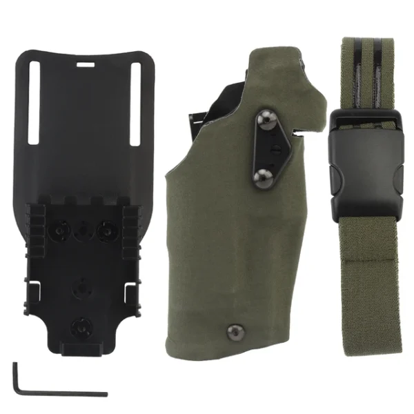 Tactical 6354DO Holster For Glock G17 With X300 X300U Light Automatic Locking System QLS Fork Belt Handgun Airsoft Accessories