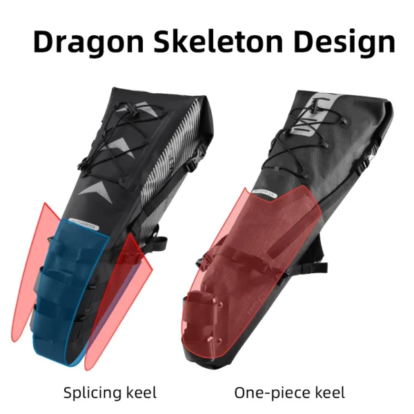 ROCKBROS Bicycle Bag Waterproof Reflective 8 10 14 L Large Capacity Saddle Bag Bike Foldable Tail Bag MTB Road Trunk Cycling Bag