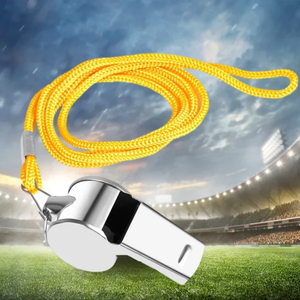 S88d6b0b2e92b40ac880a190d355c153da.webp Survival Whistle with Rope Extra Loud Sports Whistle Portable Loud Crisp Sound Whistle for Soccer Football Basketball Training