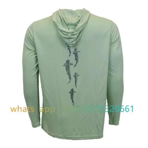 Fishing Hoodie Summer Fishing Clothing Long Sleeve Breathable Fishing Performance Shirt UV Protection Mens Fishing Wear