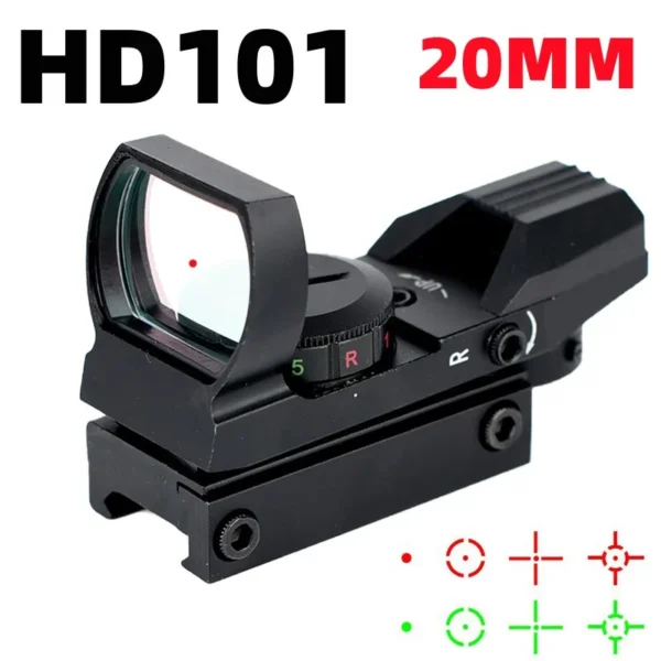 HD101AJ 1X40 HD103 Hunting Red Dot Sight Collection Tactical Optics Reflex Sights Collimator 4 Reticle Red/Green Dot Riflescope