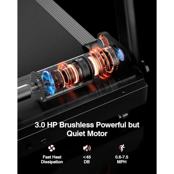 S8a0c267646984f70bc788909c392b1246.webp Treadmills for Home, 3.0HP Quiet Brushless Folding Treadmill with Heart Rate Sensor, Dual Cushion System, 300lbs Weight Capacity