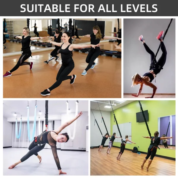 Bungee Fly Fitness Equipment Kit, Aerial Yoga Dance Training Apparatus, Aeelastico Bungee Fly, Suspended Trainer Pull Cord