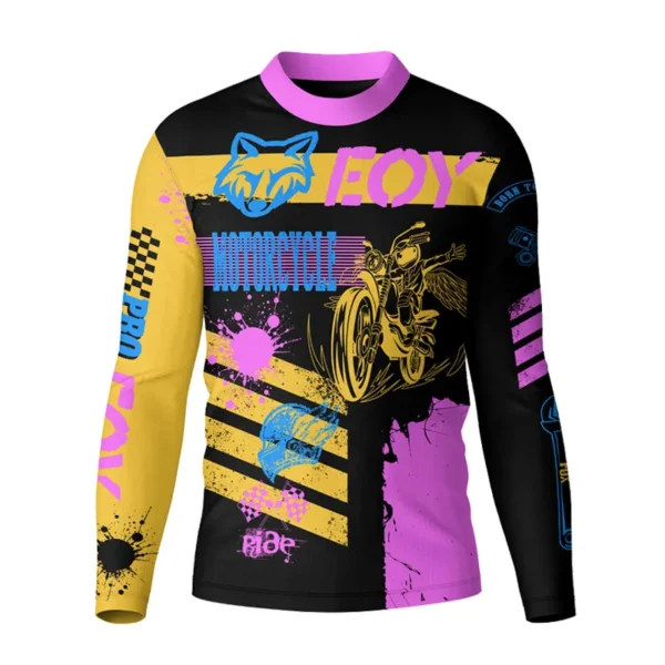 Eoy Men Long Sleeve Cycling Jerseys MTB Maillot Bike Shirt Breathable Quick Dry Mountain Pro Team Bicycle Sports Clothing 2025