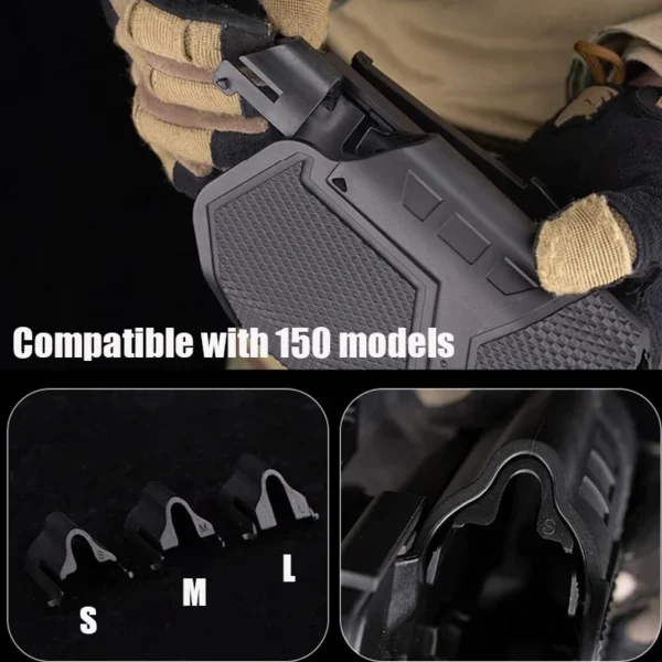 Tactical Quick Draw Holster, Hunting Holster, Glock17, Gen4, G19 with X300 Flashlight, Universal, Right Hand, Airsoft Carry