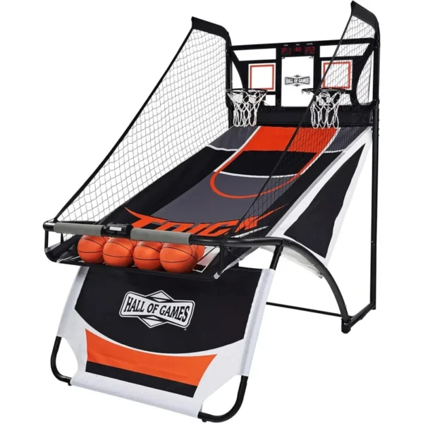S9367b6029ab44dd8ba4ee89f375123c1V.webp 2 Player Arcade Basketball Game, Black/Grey
