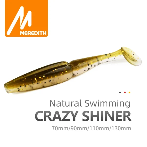 S95720d6348c4416bbb9d99fb426c9018I.webp Meredith Crazy Shiner Fishing Lure 70mm 90mm 110mm 130mm Soft Baits Fishing Wobbler Bass Bait Artificial Fishing soft Lure Tacke
