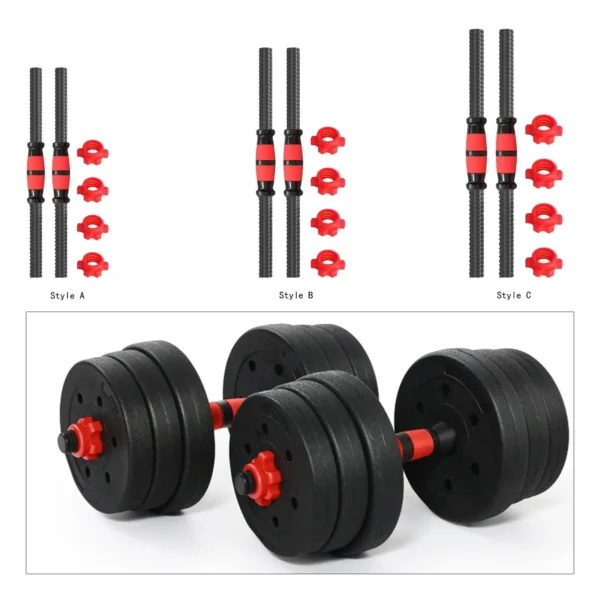 2Pcs Dumbbell Bars Dumbellsweights Set Comfortable Steel Sturdy Barbell Bar with