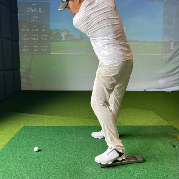 Golf Swing Training Aid Pedal Stainless Steel Golf Swing Trainer Swing Practice Device Golf Gift for Golf Lover Beginner