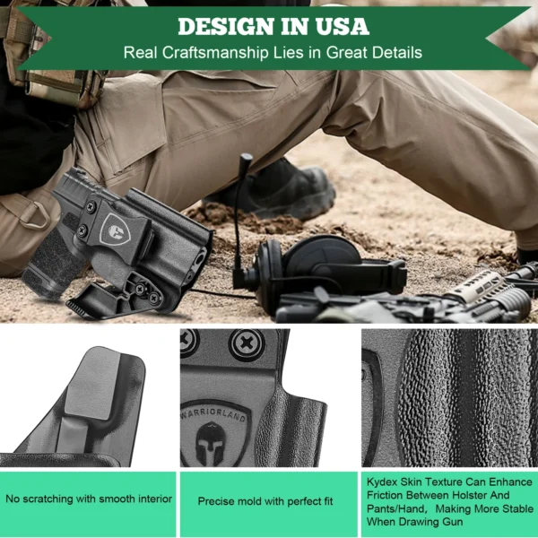 Sa4217f05dd434fdaa876f697bbd63829n.webp WARRIORLAND Springfield Armory Hellcat Holster Kydex,NOT Fit Hellcat Pro,IWB Right Hand with Claw