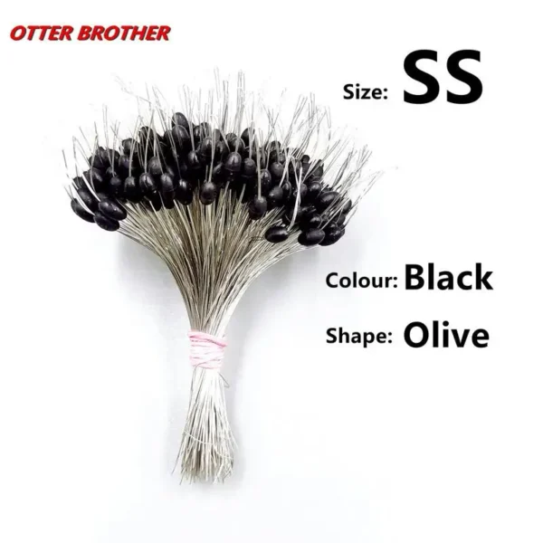 Sa65f72b1d0984439a42becd2c899a76fo.webp 300pcs/set Fishing Transparent Rubber Stopper Float Bobber Stopper olive Cylindrical Space Bean Float Fish Line Accessories
