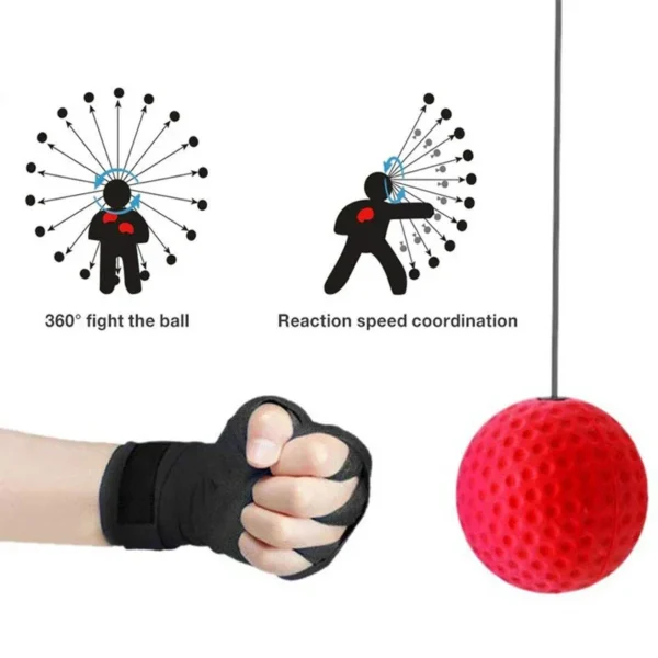 Head-mounted Boxing Speed Ball Training Equipment - Improve Hand Eye Coordination, Reaction Time, and Fitness with this PU Punch