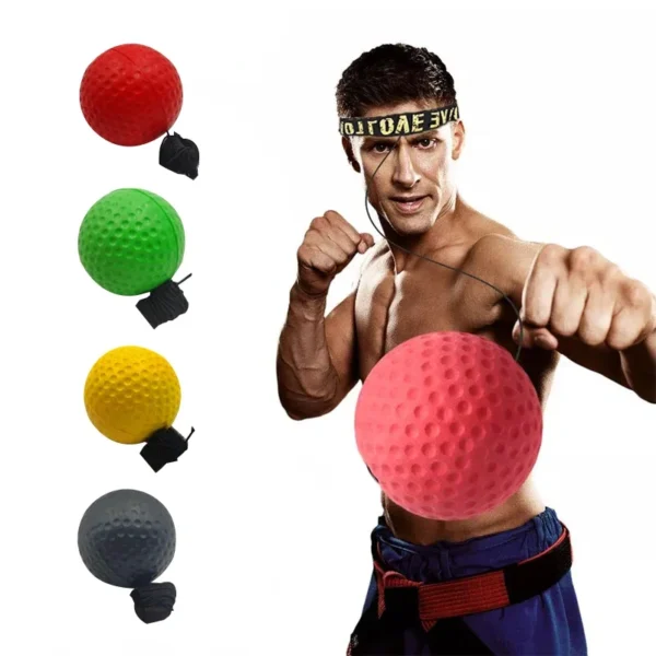 Head-mounted Boxing Speed Ball Training Equipment - Improve Hand Eye Coordination, Reaction Time, and Fitness with this PU Punch