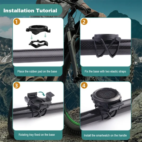 Saa7f2f213dbe48dba16839e8d6574e31i.webp For Garmin QuickFit Quarter-Turn Bike Mount Watch for Garmin Fenix 3/5/6/7/MK1/2 Bicycle Speedometer Stand Bike Stopwatch Holder