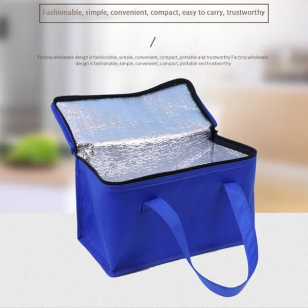 Food Thermal Bag Picnic Bag Insulation Picnic Ice Pack with Handle Drink Carrier Insulated Bag for Beach Picnic Road Trip Travel