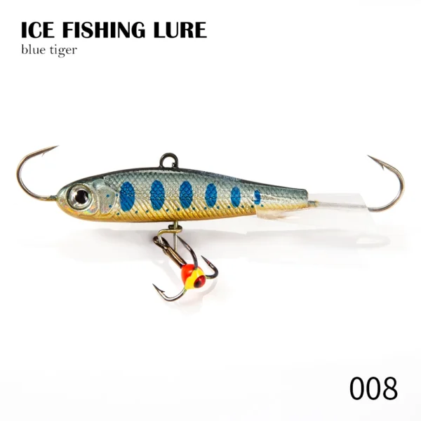 Hunthouse Winter Ice Fishing Lure Jigging 50mm/10g 65mm/19g 75mm/32g Vibration Balance Jig Bait Wobbler For Bass Pike Perch