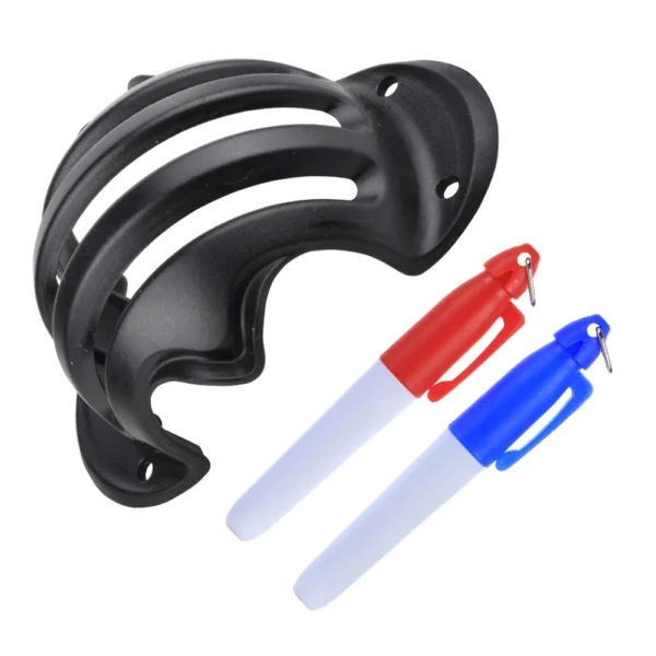 Golf Line Marker Template with 2 Marking Pens Golf Ball Line Liner Marker Double-sided Marking Training Aids Sports Accessories