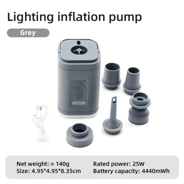 PACOONE Wireless Inflation Pump Portable Outdoor Mini Air Compressor Air Cushion Bed Swim ring Multi function Air Pump