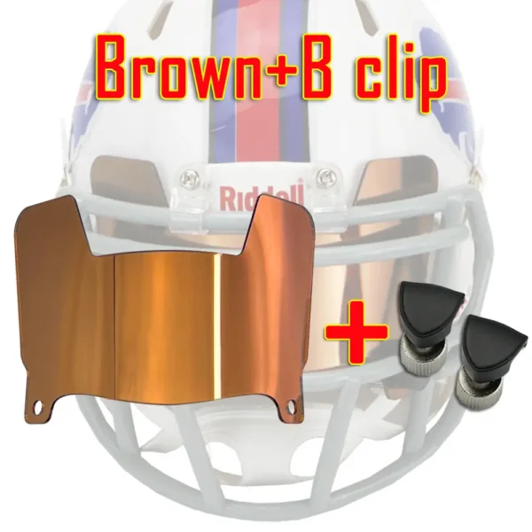 Display Mini Size Football Visor with Clip Unable to wear Mini Football Helmet Visor Insert for Collectors and Builders