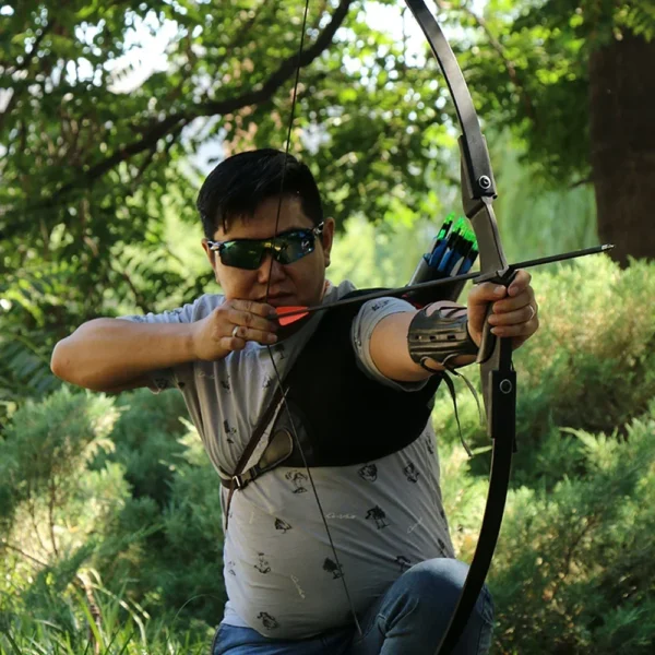 Sb081b1608f674155a109052e61ce20afW-1.webp Archery Recurve Bow for Right/Left-Handed Outdoor Hunting Sports Shooting 57inch 30-40 Ibs Take-down Bow Archery Target
