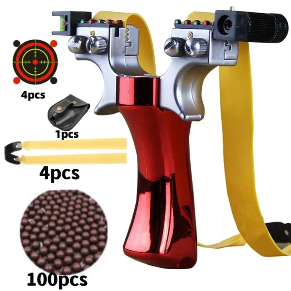 Laser aimed slingshot fishing fast pressure slingshot hunting fishing gun catapult outdoor camping