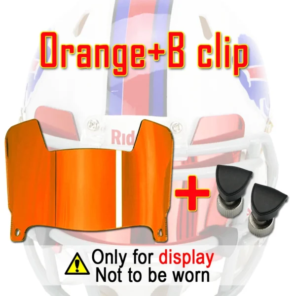 Display Mini Size Football Visor with Clip Unable to wear Mini Football Helmet Visor Insert for Collectors and Builders