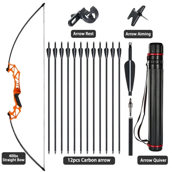 Hunting Bow Take-down Bow for Shooting Archery Recurve Bow with Aiming Point Outdoor Sports Shooting 20/30/40/50lbs