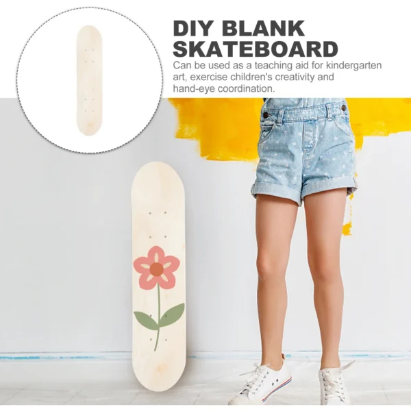 Sb1a0970447464c0b9bf3cfc8480d55782-1.webp 60cm Skateboard Deck Maple Skate Board Blank Adults Hand-painted Decorative Board Double Rocker DIY Blank Graffiti Skateboards