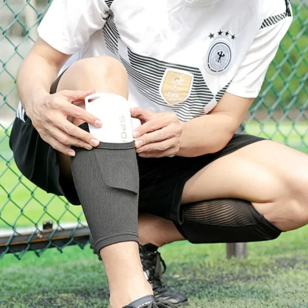 Shin Guards Soccer Football Canilleras Support Sock Nylon Leg Sleeves Shin Protector with Pocket Soccer Gear
