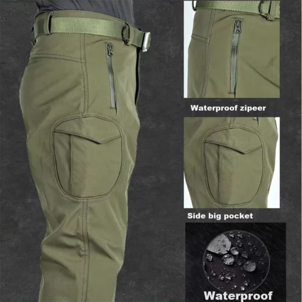 Men's Winter Waterproof Suit Hiking Tracksuit Set Softshell Jackets Camping Coat Tactical Pants Fishing Fleece Trousers