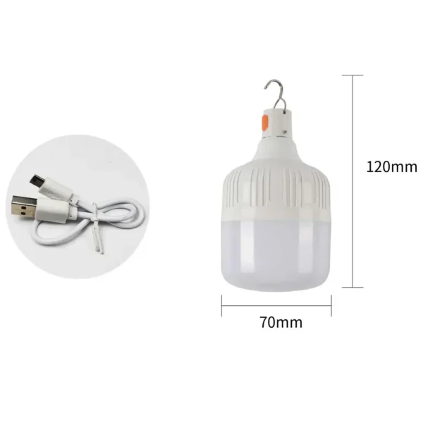 Sb55a5d9c025141cb9b209a7438804925h.webp 60W Emergency Light Outdoor Camping Supplies Edc Outdoor USB Rechargeable LED Light Bulb Lantern Hiking Sports Entertainment