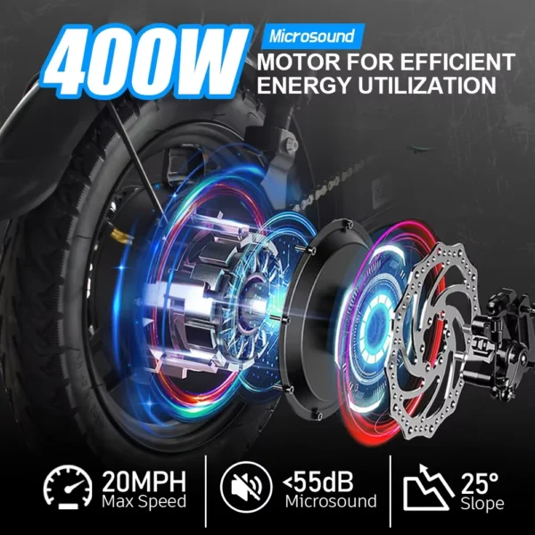 Sb5d9ef381e7344b7950e522770578070t.webp 14 inch Folding Electric Bike Adults Ebike 48V 15AH 400W Max 32KM/H Cycling Bicycle Electric Bikes City