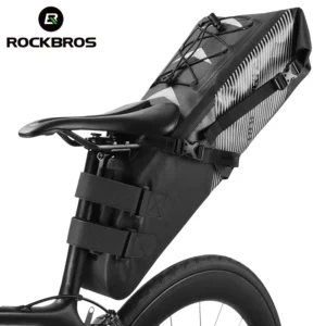 ROCKBROS Bicycle Bag Waterproof Reflective 8 10 14 L Large Capacity Saddle Bag Bike Foldable Tail Bag MTB Road Trunk Cycling Bag