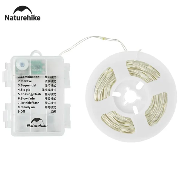 Sb8ed8a7816574a00947a73e78bbea6d9s.webp Naturehike 10m Camping String Light Ip44 Waterproof 8 Modes Atmosphere Party Lighting Warning String Lamp Outdoor Tent Lantern