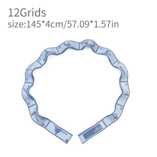 New Elastic Band Can Write the Name Number Segment 8/10/12 Grids Yoga Straps Dance Resistance Belt Exercise Pilates Accessories