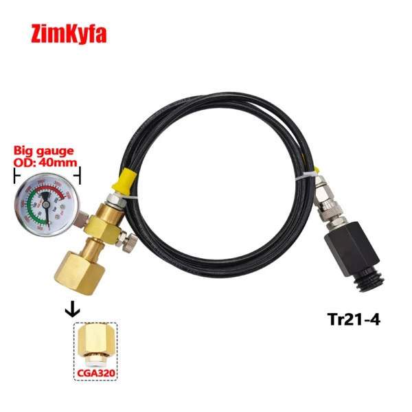 Soda Water Stream Homebrew External High Pressure Hose to CO2 Carbon Dioxide Tank,For Sodastrem Machine to W21.8-14 CGA320 Tank