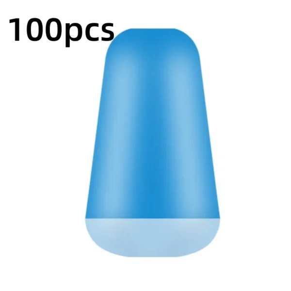 100Pcs/Lot 9mm High Quality Anti-winding Rubber  Sea Carp Fly Fishing Blue Space Beans Rubber Oval Stopper Fishing Bobber Float