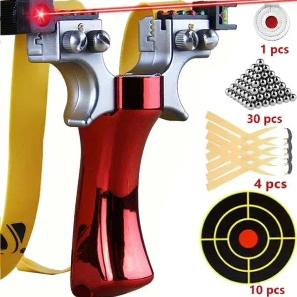 Laser Slingshot Plastic Precision Outdoor Hunting Catapult Resin with Rubber Band for Outdoor Shooting Sports Wrench Accessories