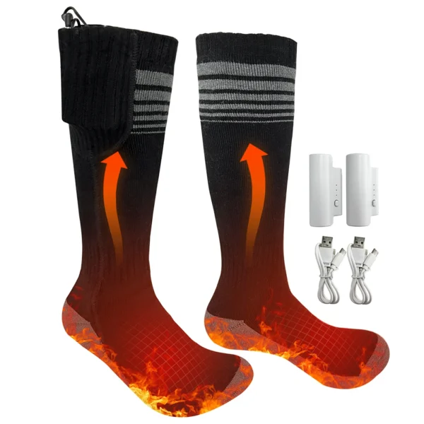 Unisex Heated Socks With USB Thermal Insulated Socks Winter Electric Heating Socks Outdoor Spots Heated Boot Camping Skiing Sock