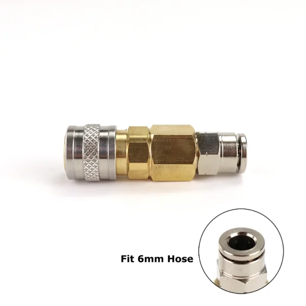 New Airsoft HPA (US)2302 23-2 Foster Quick Disconnect QD With Push-In Pipe Fitting Assembly For 4MM(5/32) Or 6MM 1/4Inch Hose
