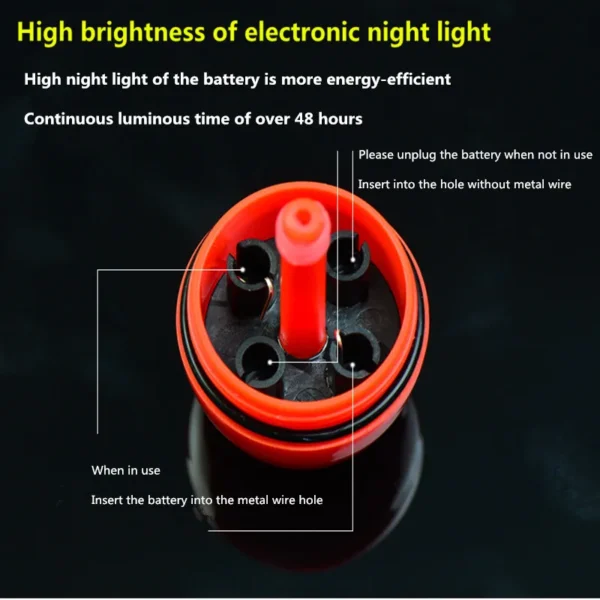 Electronic Floating Wave Rock Fishing with Night Light Float Electronic Night Light Float Fishing Accessories Fishing Gear