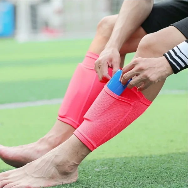 Shin Guards Soccer Football Canilleras Support Sock Nylon Leg Sleeves Shin Protector with Pocket Soccer Gear