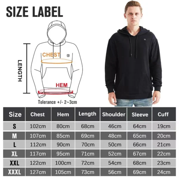 5 Heating Zones Heated Jacket Men Women Vintage Gothic Cozy USB Rechargeable Long Sleeve Streetwear Loose Coats Soft 3 Levels