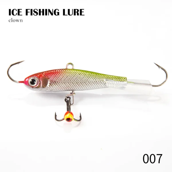 Hunthouse Winter Ice Fishing Lure Jigging 50mm/10g 65mm/19g 75mm/32g Vibration Balance Jig Bait Wobbler For Bass Pike Perch